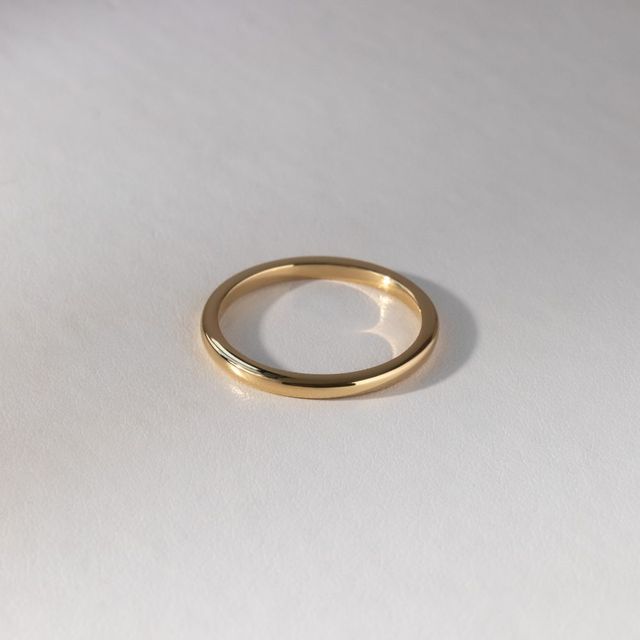 Elsmere Yellow Gold Plain Wedding Band