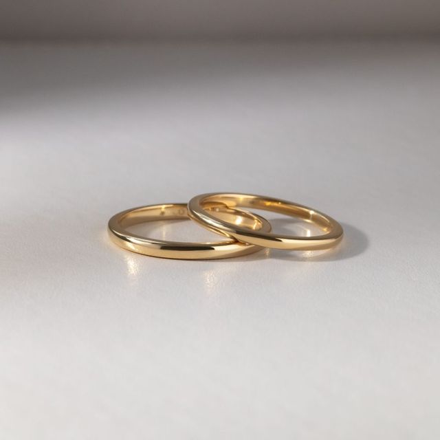 Elsmere Yellow Gold Plain Wedding Band