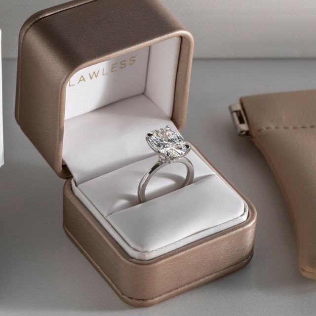 5.00 Carat Oval Cut Hidden Halo Engagement Ring- Jennifer