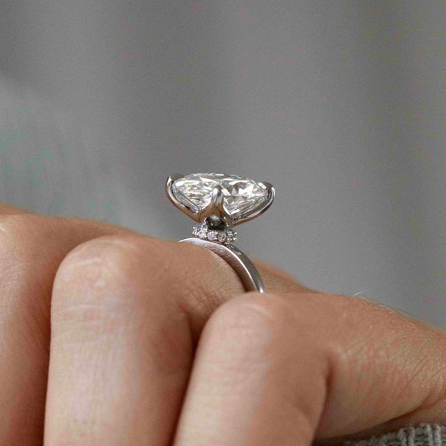 5.00 Carat Oval Cut Hidden Halo Engagement Ring- Jennifer