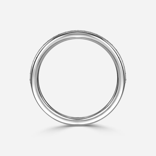 Paris Diamond Milgrain Platinum Wedding Ring