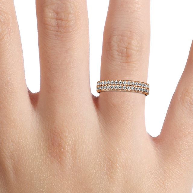 Rhodes Rose Gold Diamond Eternity Ring