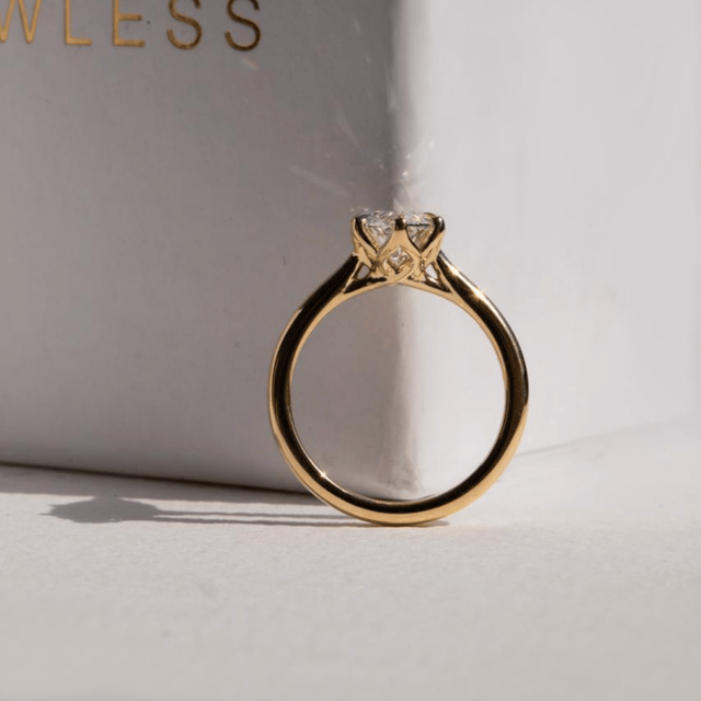 2 Carat Marquise Cut Solitaire Yellow Gold Engagement Ring - Elswin