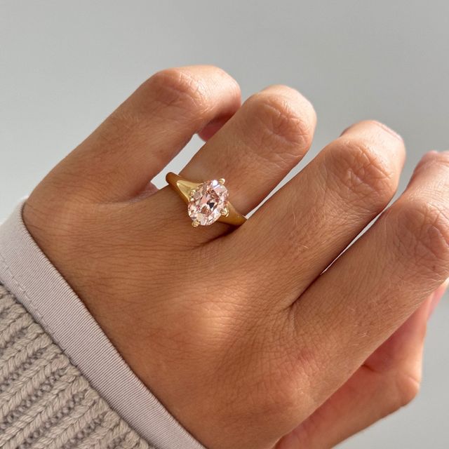 2.11 Carat Old Mine Cut Pink Diamond Solitaire Ring - Blair