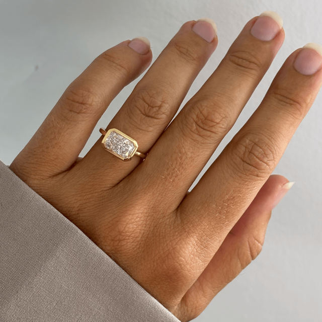 2.02 Carat Lab Grown Radiant Solitaire Engagement Ring In Yellow Gold - Sydney