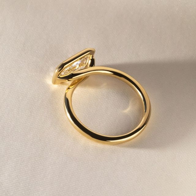 2.02 Carat Lab Grown Radiant Solitaire Engagement Ring In Yellow Gold - Sydney