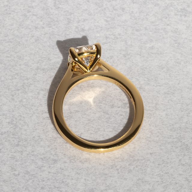 1.50 Carat Old Mine Cushion-Cut Diamond Solitaire Engagement Ring In Yellow Gold - Avery