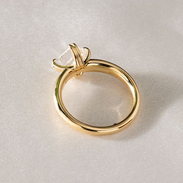 1.50 Carat Asscher Solitaire Yellow Gold Engagement Ring - Bespoke