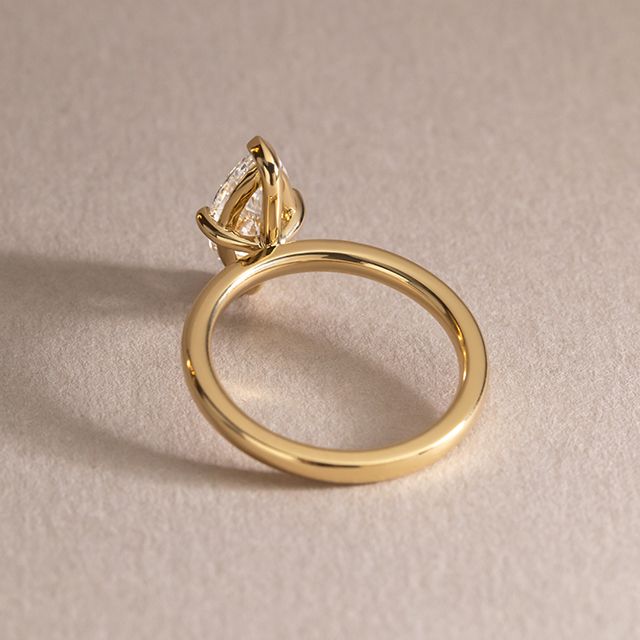 1.30 Carat Marquise Solitaire Yellow Gold Engagement Ring - Chelsea