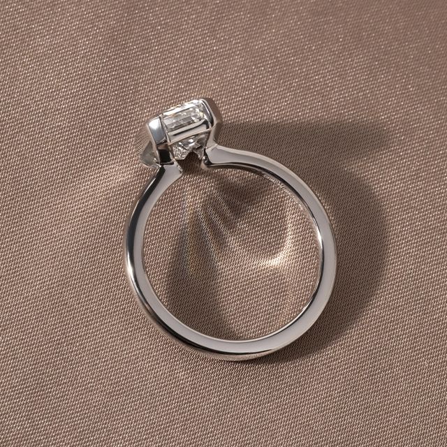 2.00 Carat Emerald Diamond Solitaire White Gold Engagement Ring - Avian