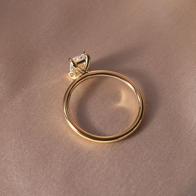 1.50 Carat Radiant Diamond Solitaire Yellow Gold Engagement Ring - Chelsea