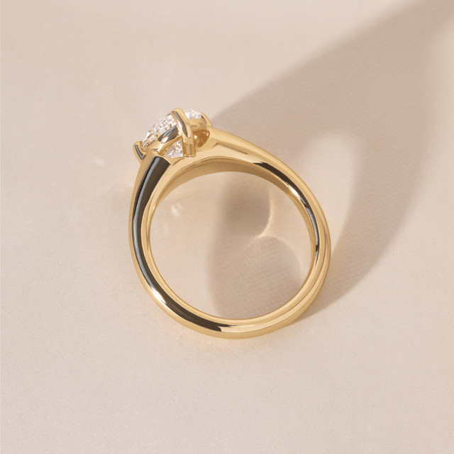 2.00 Carat Lab Grown Oval Diamond Solitaire Ring In Yellow Gold - Blair