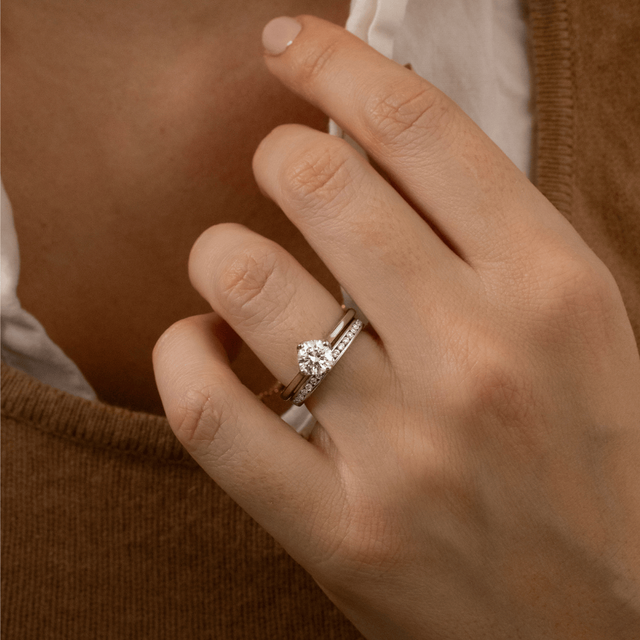 0.80 Carat Round Diamond Solitaire Platinum Engagement Ring - Liana