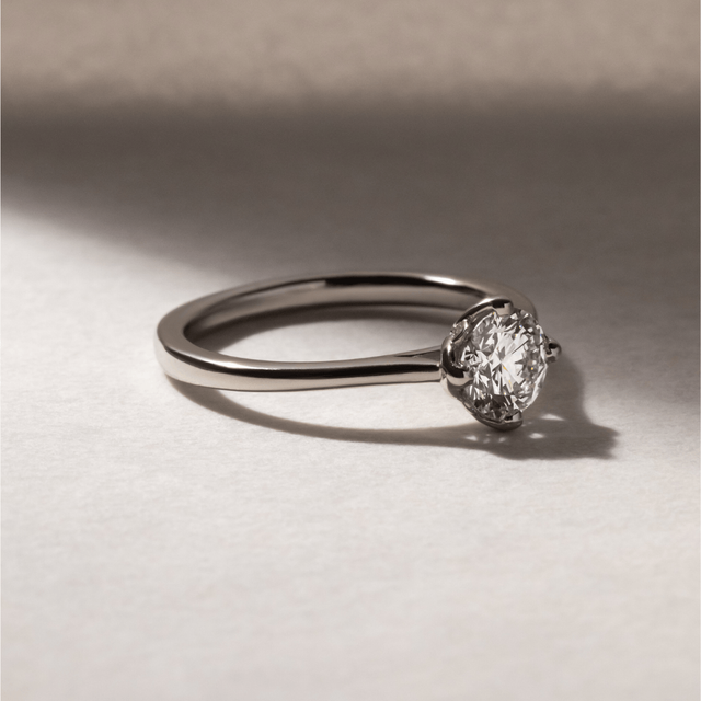0.80 Carat Round Diamond Solitaire Platinum Engagement Ring - Liana