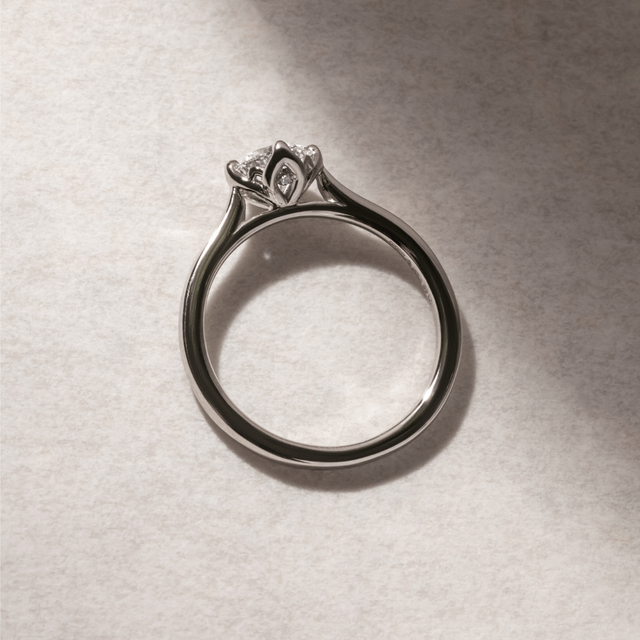 0.80 Carat Round Diamond Solitaire Platinum Engagement Ring - Liana