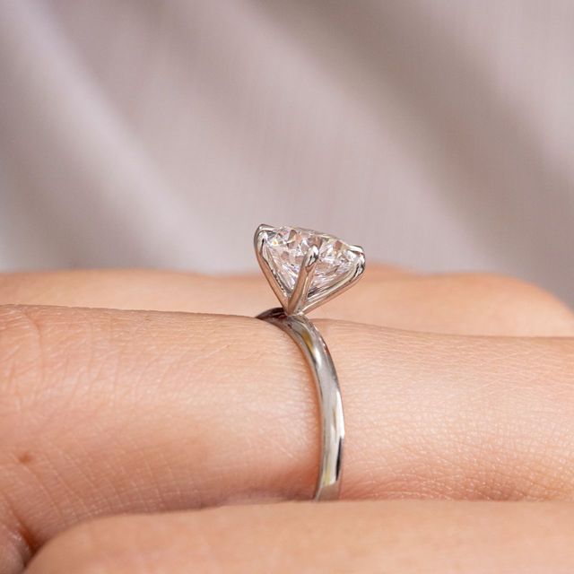 1.80 Carat Round Diamond Six Claw Solitaire Platinum Engagement Ring - Kylie