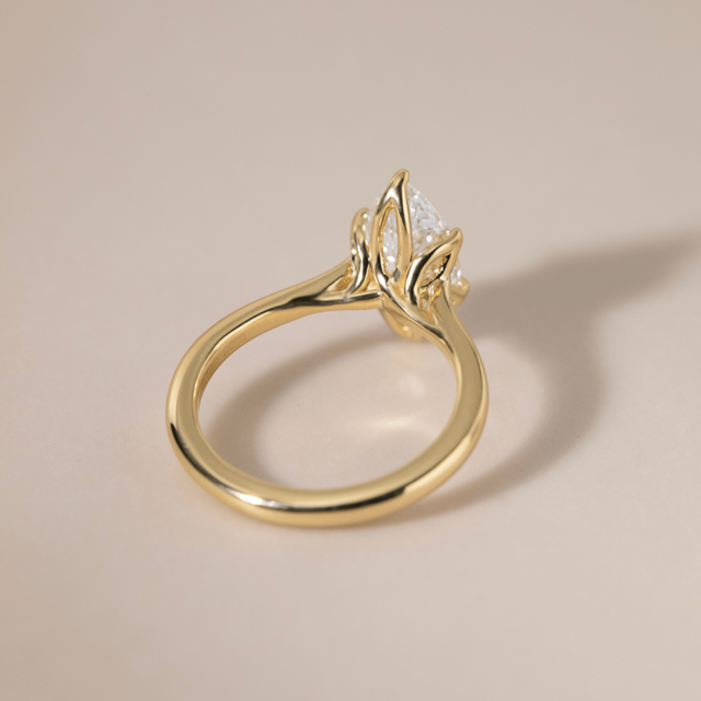 2.03 Carat Marquise Diamond Solitaire Engagement Ring In Yellow Gold - Elswin