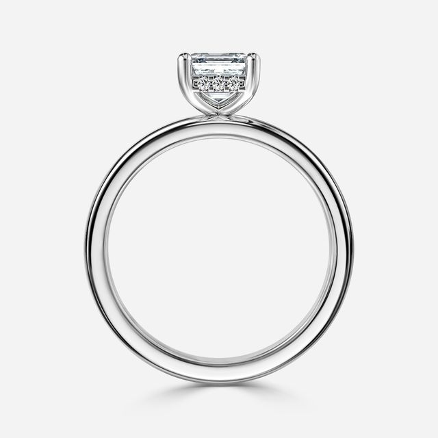 Skye White Gold Hidden Halo Engagement Ring