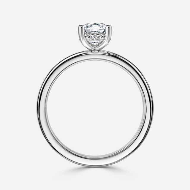 Skye White Gold Hidden Halo Engagement Ring