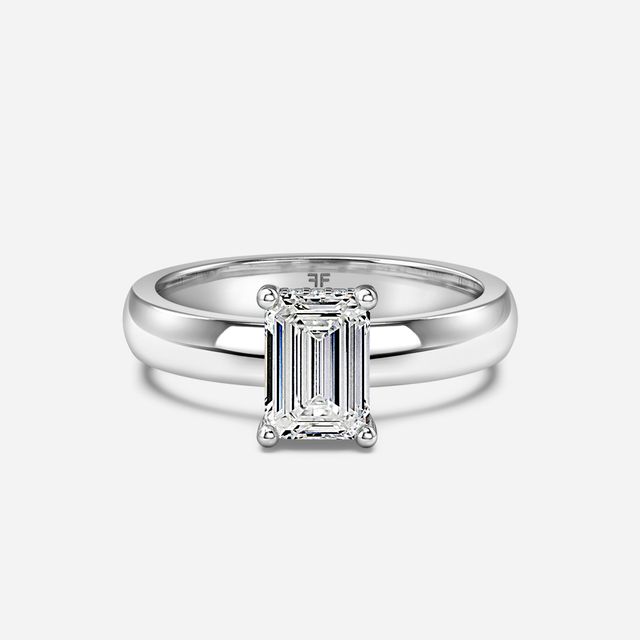 Sky White Gold Hidden Halo Engagement Ring