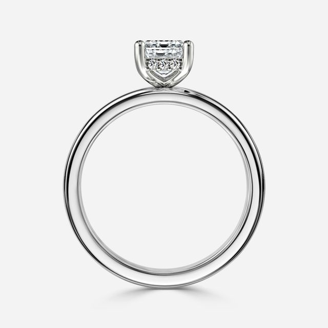 Sky White Gold Hidden Halo Engagement Ring