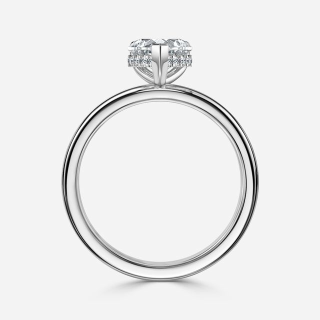Skye White Gold Hidden Halo Engagement Ring