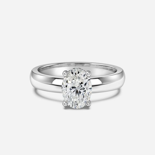 Sky White Gold Hidden Halo Engagement Ring