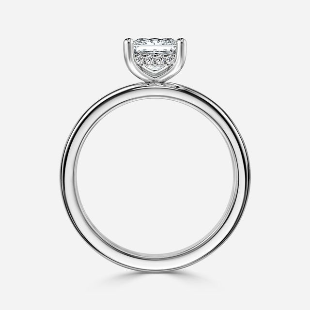 Skye White Gold Hidden Halo Engagement Ring