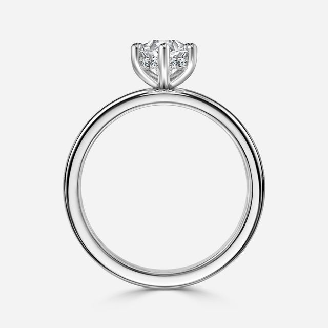 Skye Platinum Hidden Halo Engagement Ring