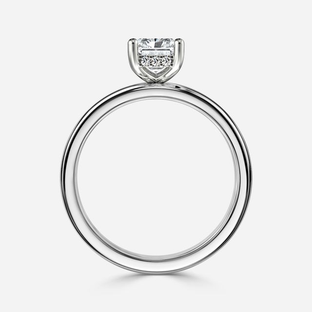 Skye Platinum Hidden Halo Engagement Ring