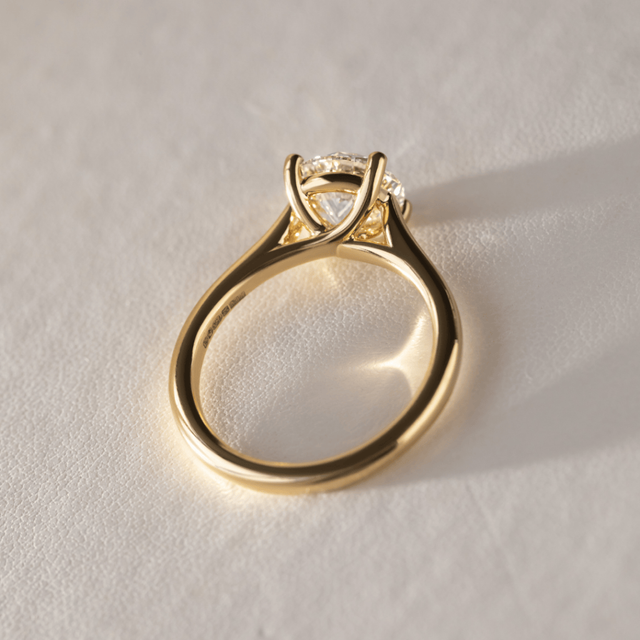 2.18 Carat Old European Style Round Diamond Engagement Ring in Yellow Gold - Sura