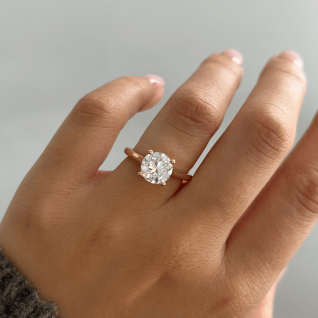 2.18 Carat Old European Style Round Diamond Engagement Ring in Yellow Gold - Sura