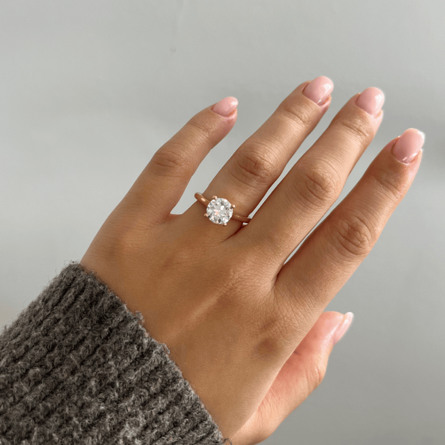 2.18 Carat Old European Style Round Diamond Engagement Ring in Yellow Gold - Sura