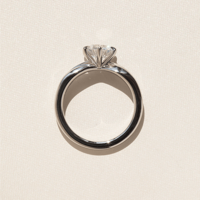 1.50 Carat Round Diamond Solitaire Platinum Engagement Ring - Bespoke Vri