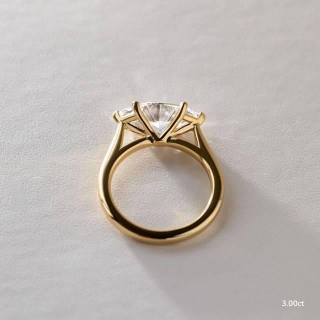 Faith Yellow Gold East-West Solitaire Engagement Ring