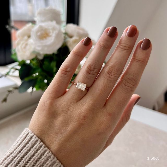 Faith Yellow Gold East-West Solitaire Engagement Ring