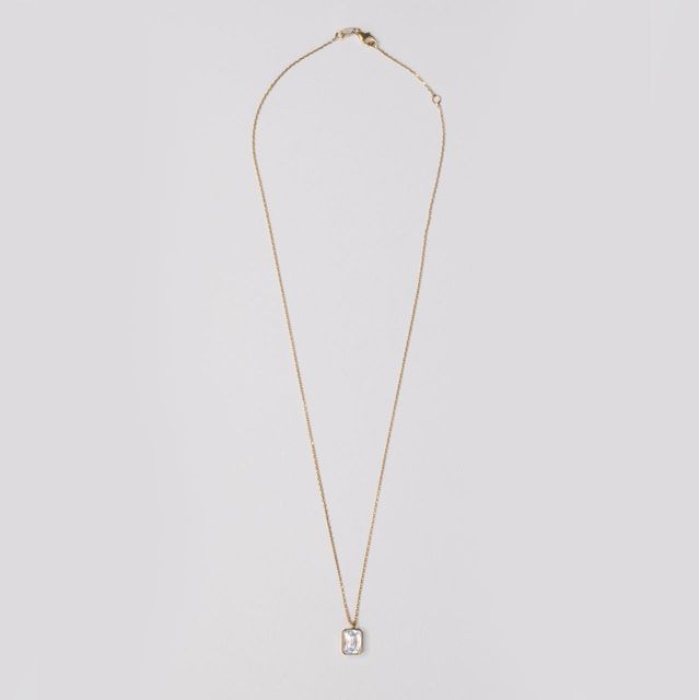 2.01ct Modified Radiant Cut Bezel Pendant in 18k Yellow Gold