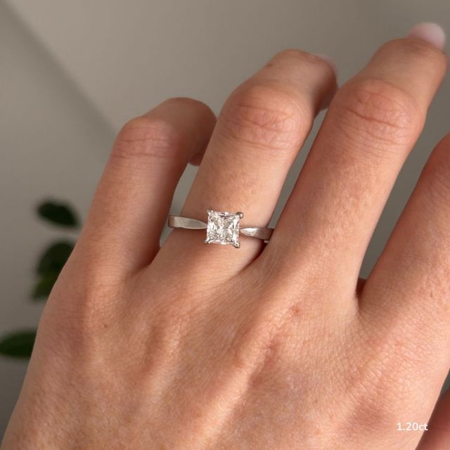 Faith White Gold East-West Solitaire Engagement Ring