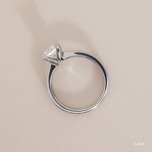 Faith White Gold East-West Solitaire Engagement Ring