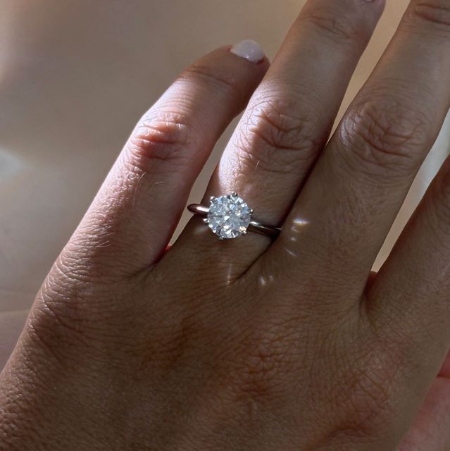 2.01 Carat Natural Round Diamond Solitaire Engagement Ring in Platinum - Favian