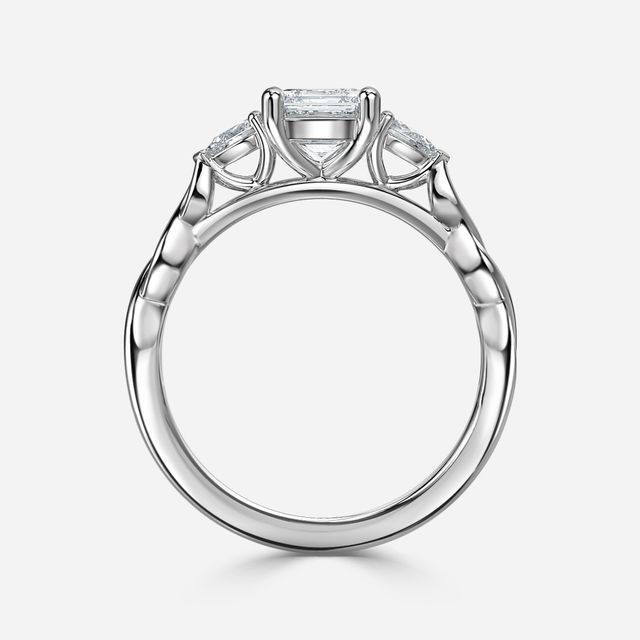 Beatrice Celtic-Inspired Trilogy Engagement Ring in Platinum