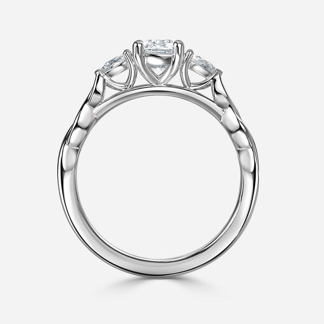 Beatrice Celtic-Inspired Trilogy Engagement Ring in Platinum