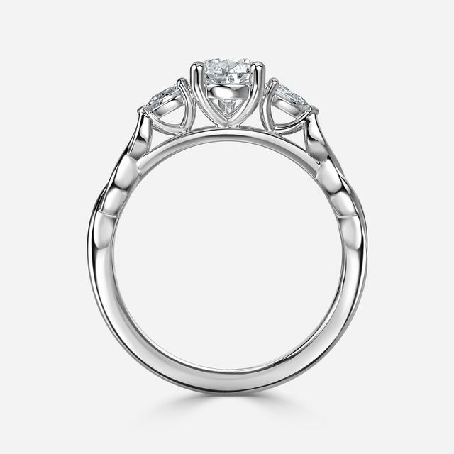 Beatrice Celtic-Inspired Trilogy Engagement Ring in Platinum