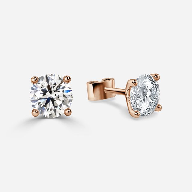 Tulip Stud Earrings in Rose Gold