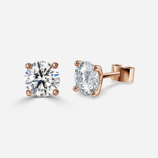 Tulip Stud Earrings in Rose Gold