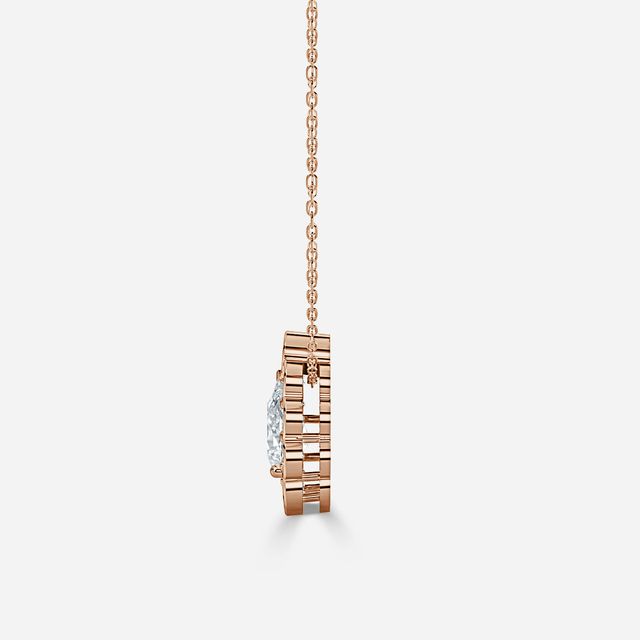 Wren Rose Gold Halo Pendant