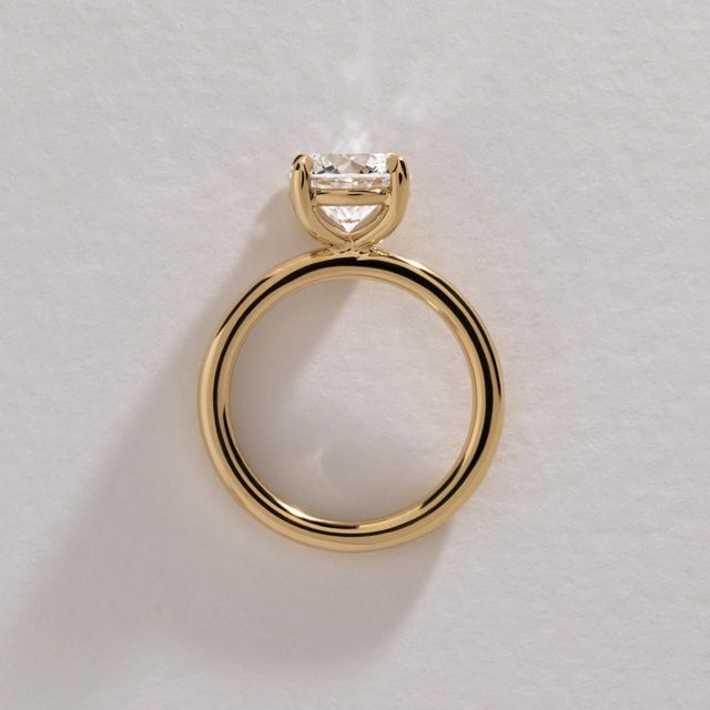 2.06 Carat Lab Grown Round Brilliant Cut Diamond Solitaire Ring in Yellow Gold - Chelsea
