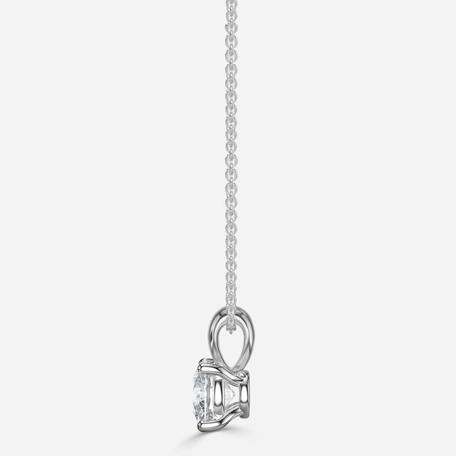 Anna White Gold Solitaire Pendant