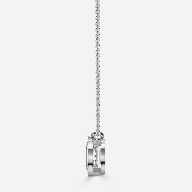 Millie Bezel-Set Diamond Pendant in White Gold