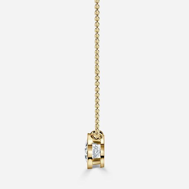 Millie Bezel-Set Diamond Pendant in Yellow Gold